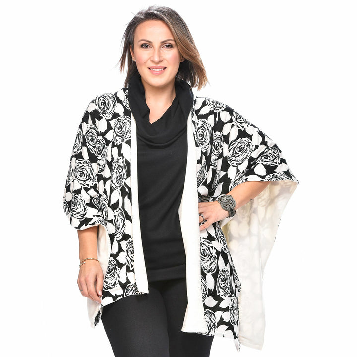 Châle réversible en laine