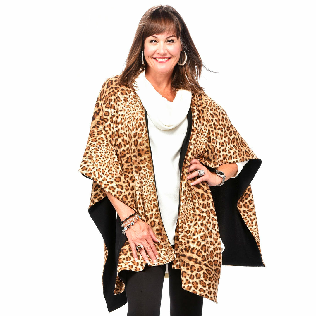 Châle réversible en laine