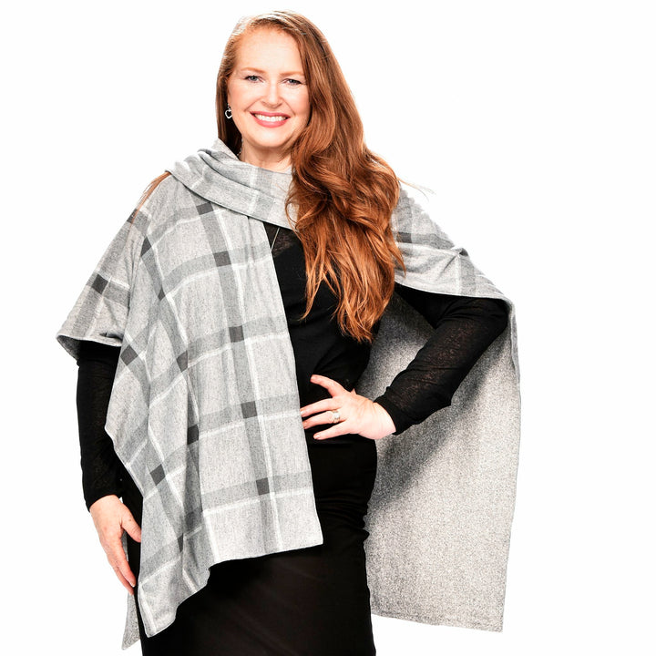 Châle réversible en laine