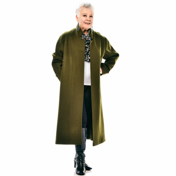 Manteau en laine à ceinture