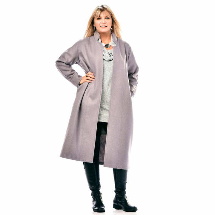 Manteau en laine à ceinture