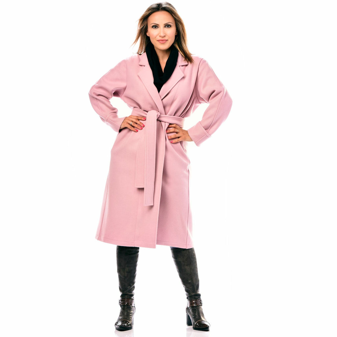 Manteau en laine à ceinture