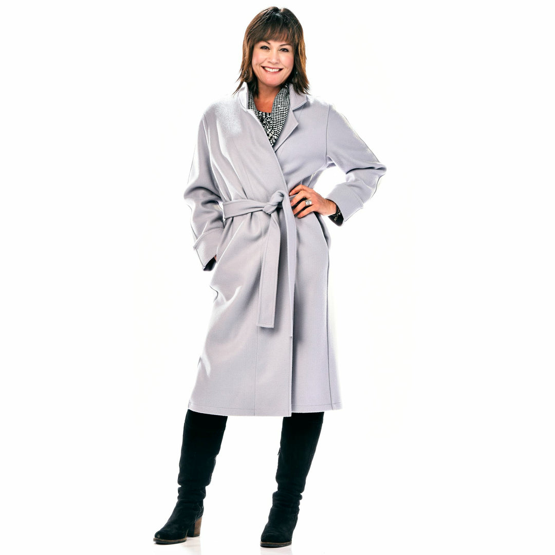 Manteau en laine à ceinture