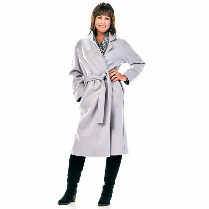 Manteau en laine à ceinture