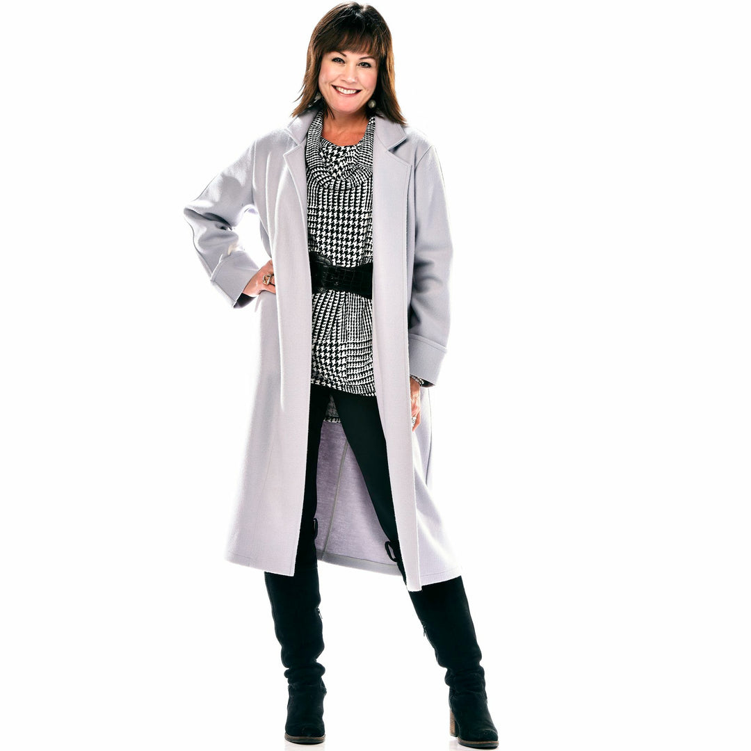 Manteau en laine à ceinture