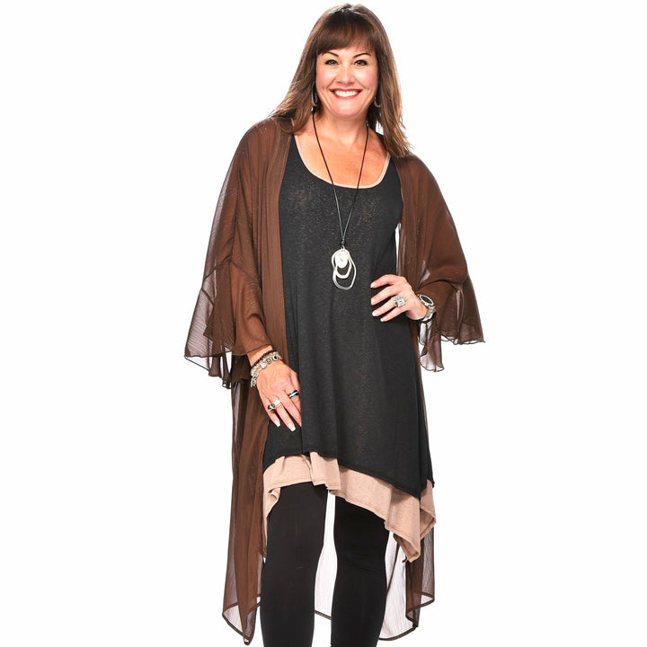 Ruffled Sleeve Kimono