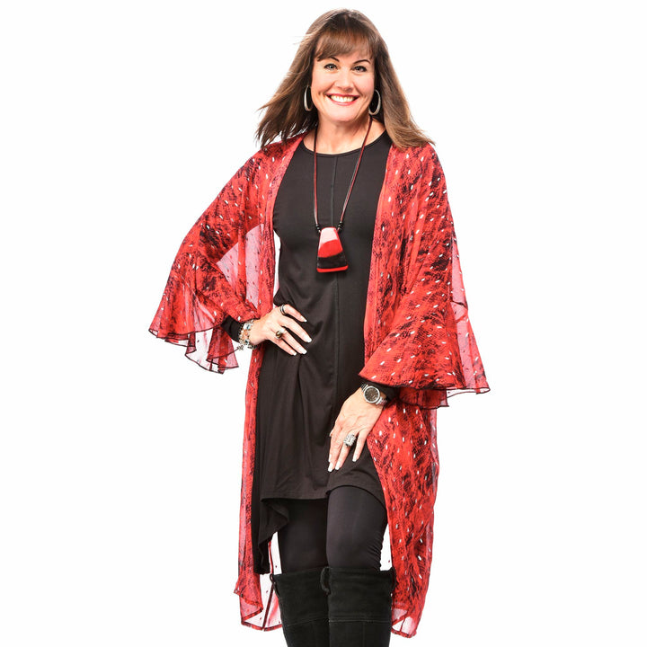 Ruffled Sleeve Kimono