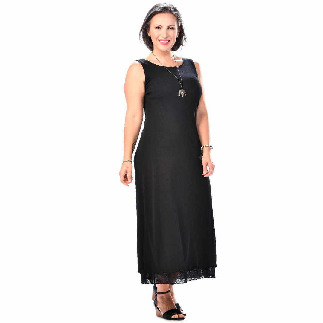 Gauze Long Layered Dress