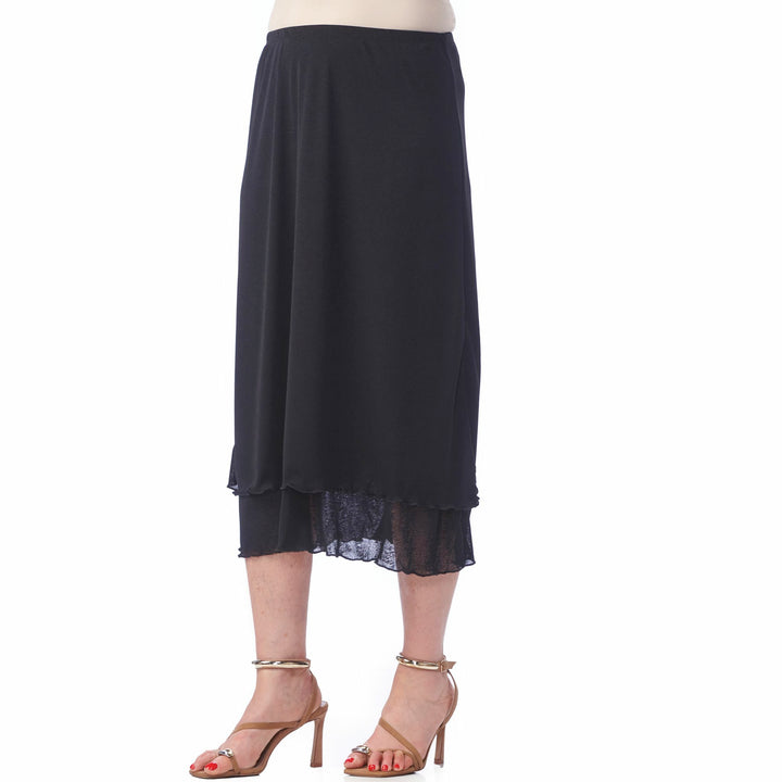 Gauze Straight Skirt With Slit