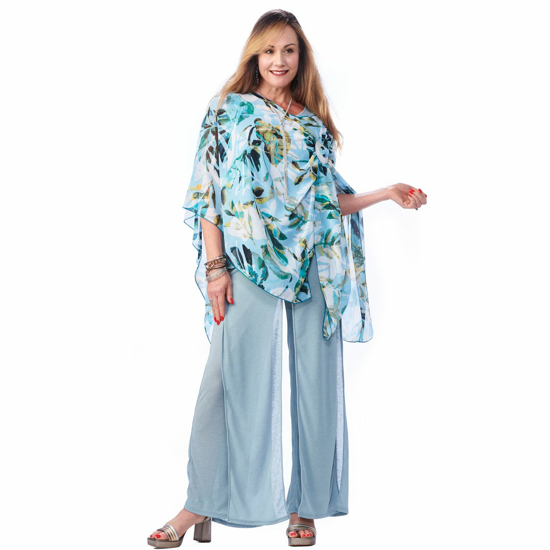 Gauze Layered Palazzo Pant