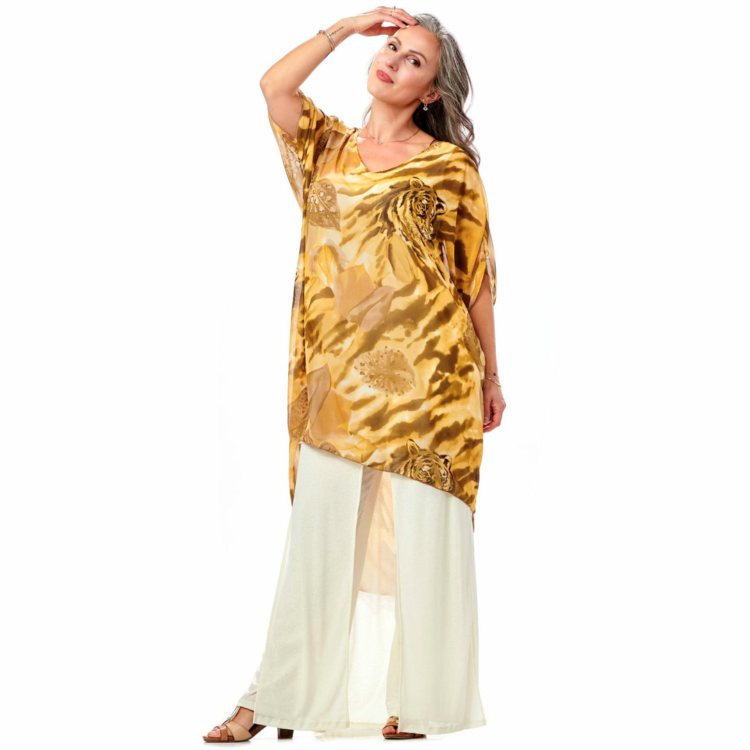 Gauze Layered Palazzo Pant