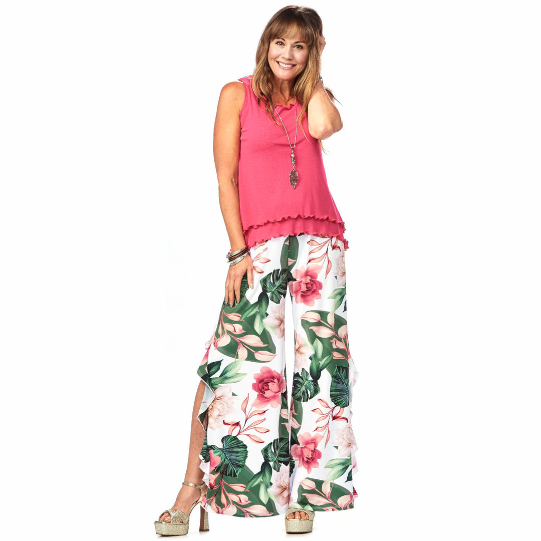 High Slit Ruffled Pant