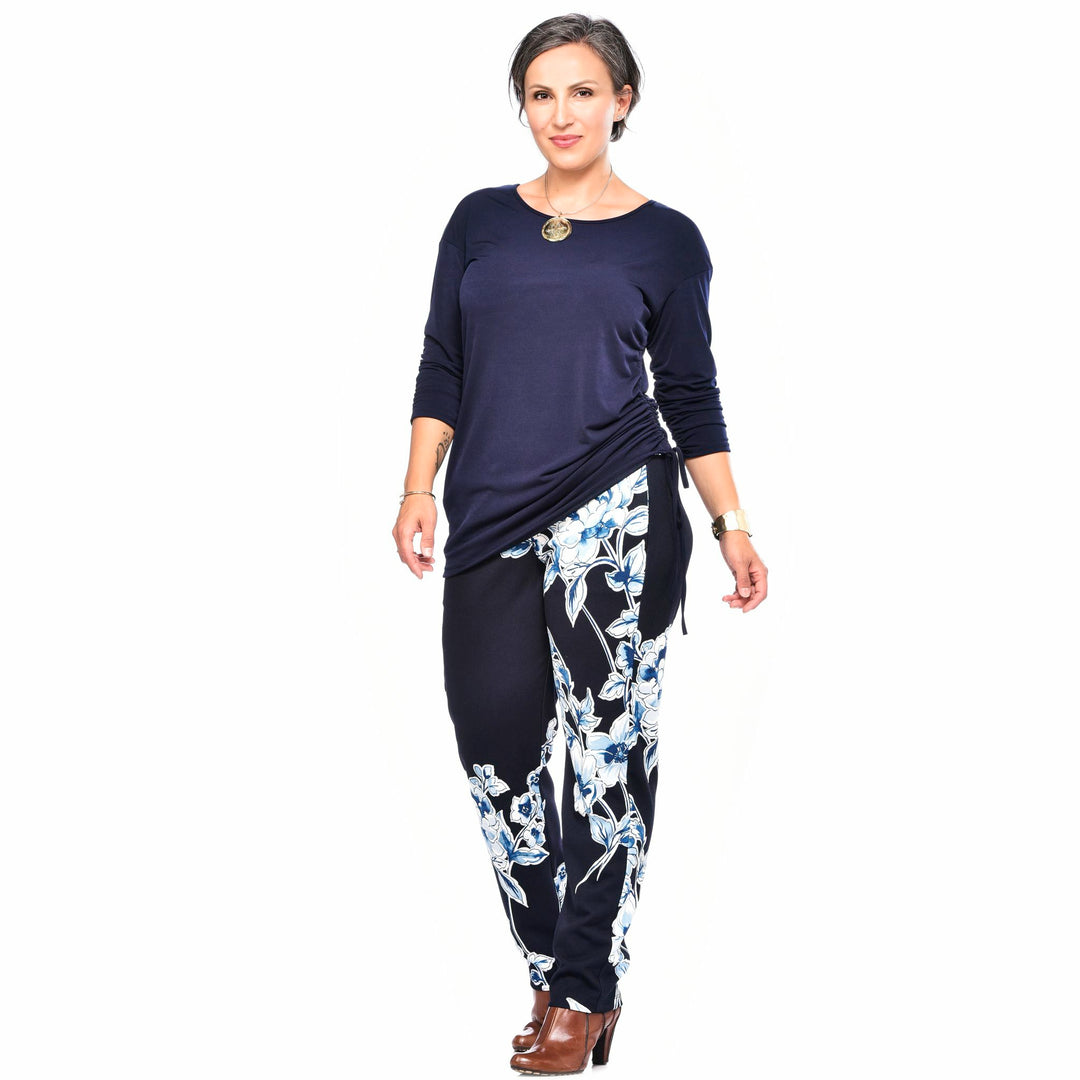 Print Pocketed Fall Trouser