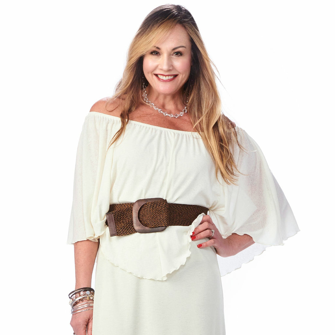 Gauze Peasant Top