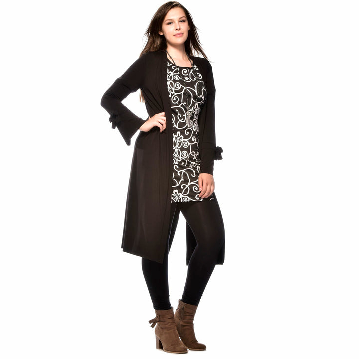 Bamboo Bow Sleeve Cardigan