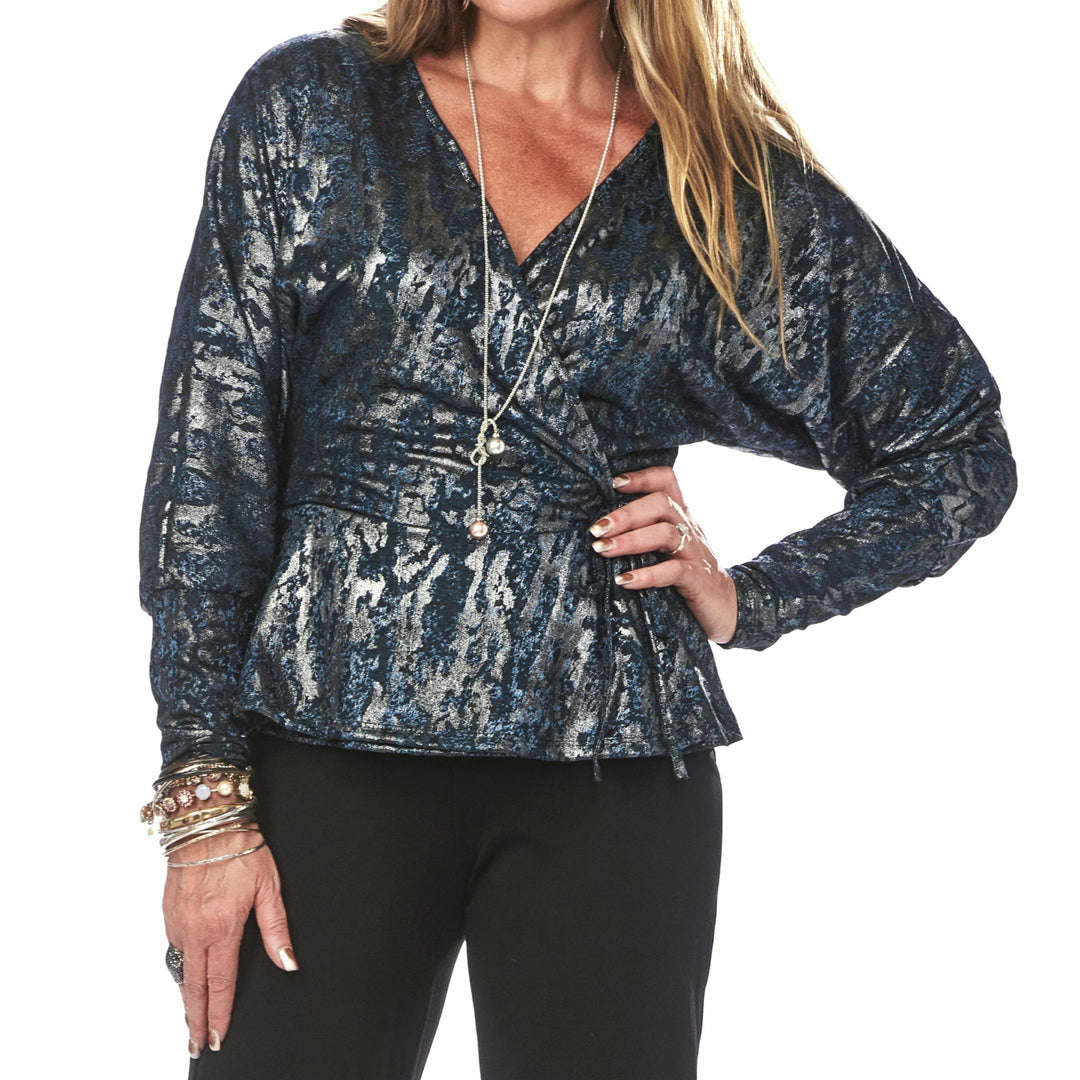 Sleeved Crossover Top