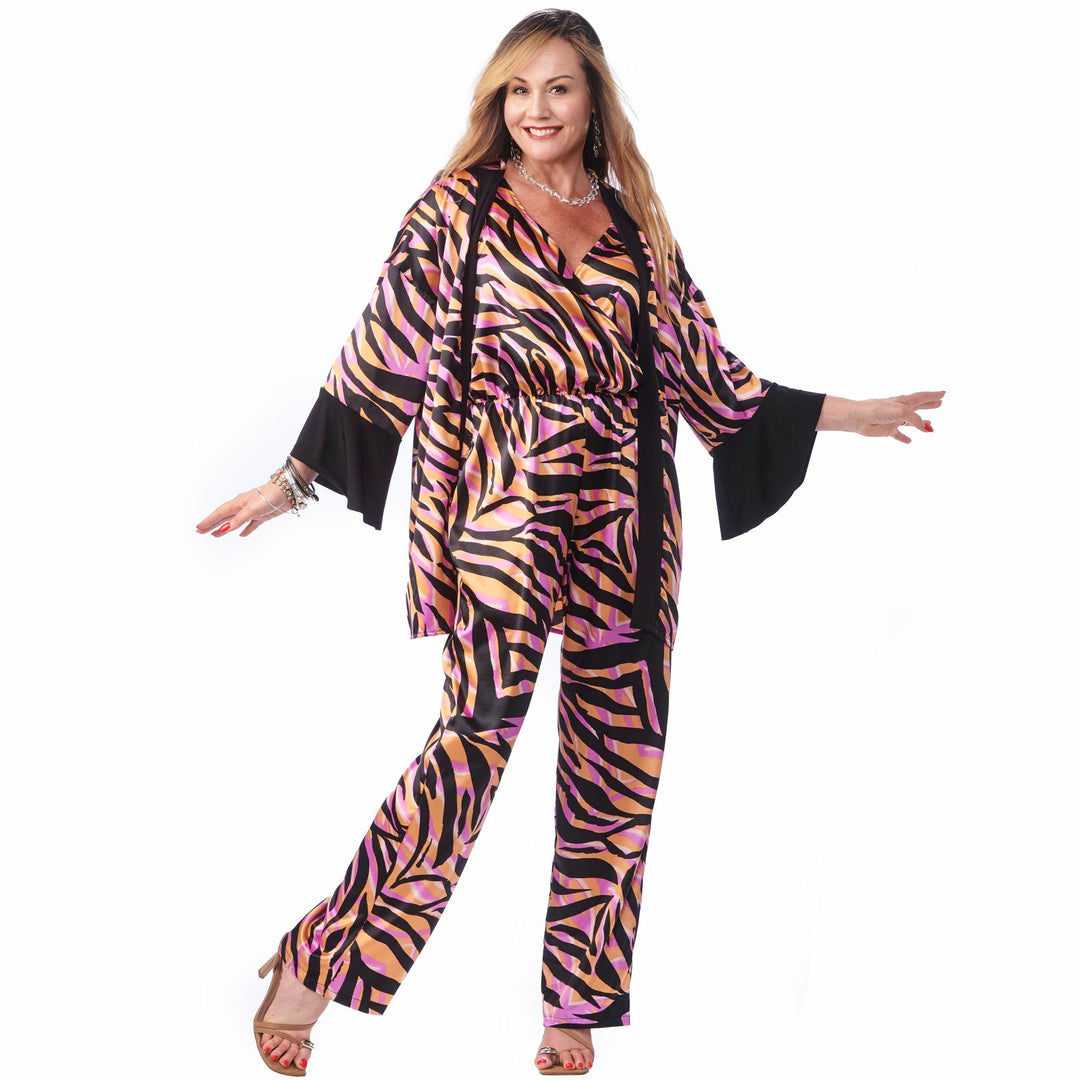 Satin Ruffled Sleeve Kimono